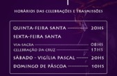 Horários das transmissões das Celebrações da Semana Santa na Catedral de Umuarama