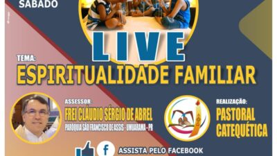 Frei Cláudio promove live com o tema “Espiritualidade Familiar”