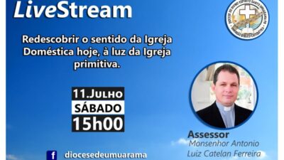 Live com Monsenhor Antônio Luiz Catelan neste sábado, às 15h