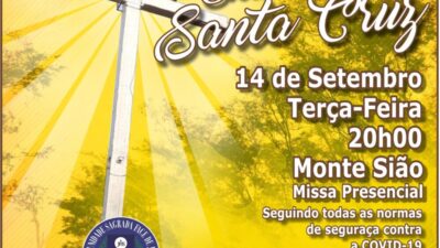 Santa Missa da Festa da Exaltação da Santa Cruz será celebrada no Monte Sião e no Santuário Nossa Senhora do Perpétuo Socorro