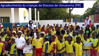 Agradecimento às crianças da Diocese de Umuarama