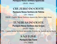 Horarios Nossa Senhora Aparecida 2024