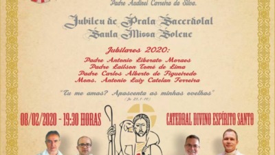 Convite para Celebração Jubilar de quatro Sacerdotes da Diocese de Umuarama